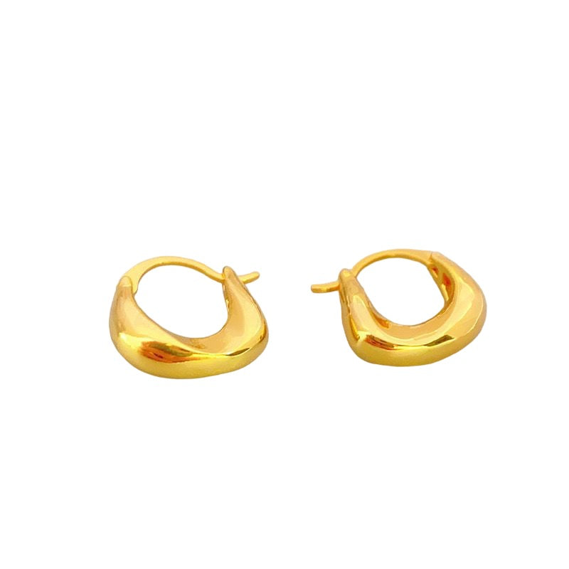 Violeta Gold Hoop Huggies Earrings