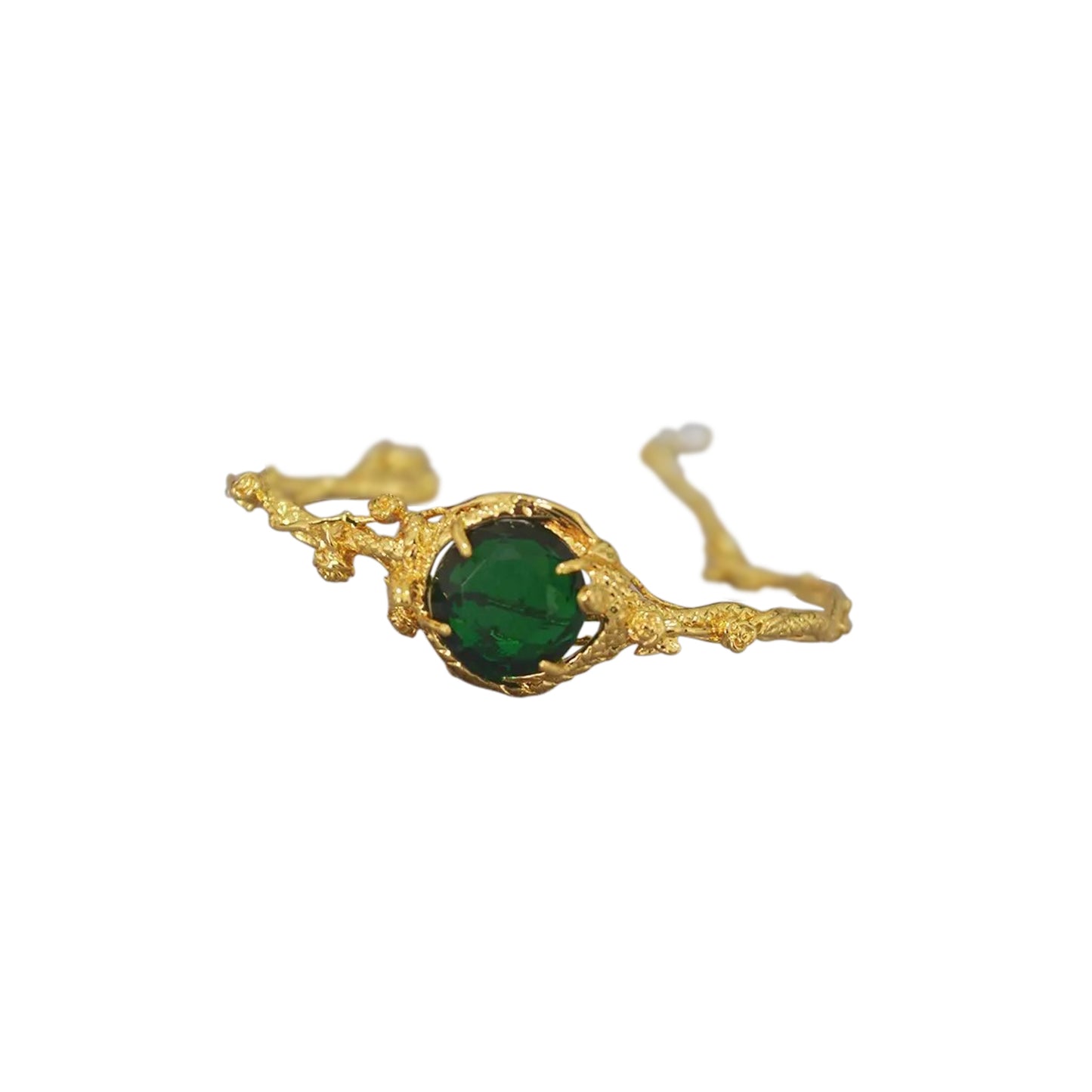 Island Emerald Green Crystal Gold Adjustable Bracelet