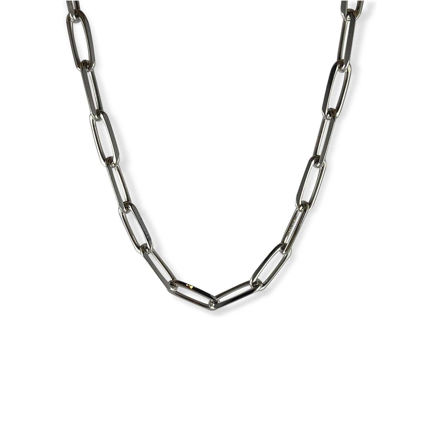 Izar Silver Chain Link Necklace