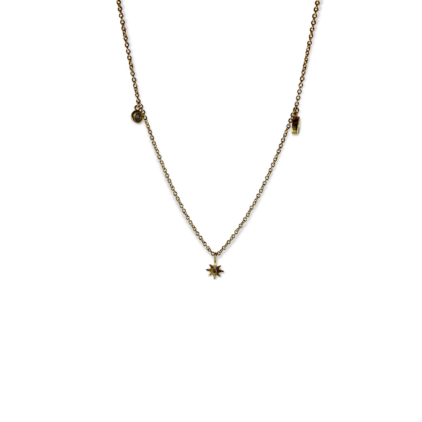 Aries Gold Cosmos Dainty Necklace